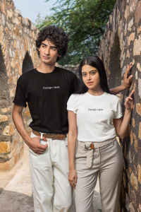 t-shirt-mockup-of-a-couple-posing-in-some-old-ruins-m25875